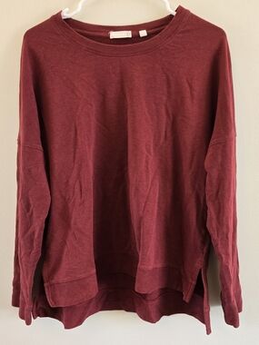 Tasc Performance French Terry Sweatshirt - Burgundy